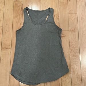 Gray Athletic Racerback Tank Top